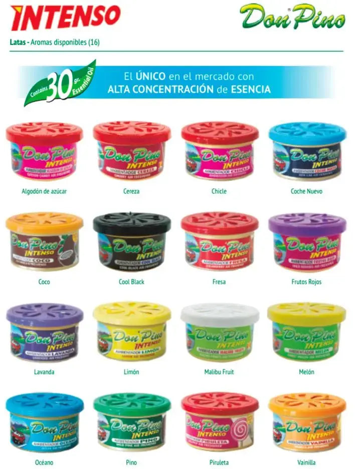 AMBIENTADOR DE LATA ORGÁNICA DON PINO 46G - FRAGANCIA DE LARGA DURACIÓN PARA COCHE Y HOGAR