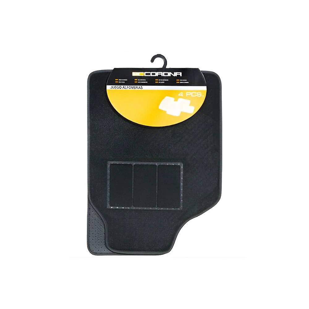 JUEGO DE ALFOMBRAS DE MOQUETA UNIVERSALES (4 PIEZAS) – ELEGANCIA Y CONFORT PARA TU COCHE