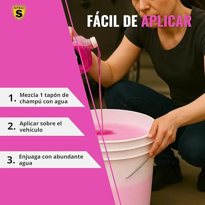 CHAMPÚ CONCENTRADO DE ALTA EFICACIA SPSIL 1L – LIMPIEZA EXTREMA Y BRILLO