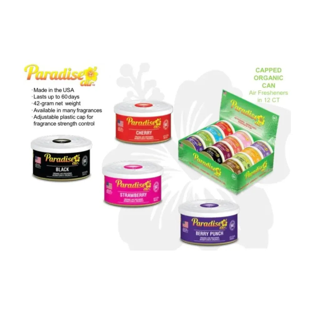 AMBIENTADOR DE LATA PARADISE AIR FRESH - FRAGANCIA ORGÁNICA DE LARGA DURACIÓN