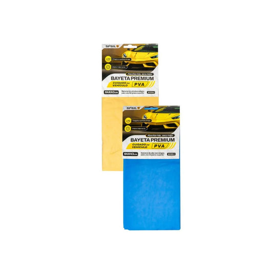 BAYETA DE SECADO PREMIUM PVA SPSIL 64X43 CM (COLOR ALEATORIO) - ABSORCIÓN EXTREMA SIN RASTROS