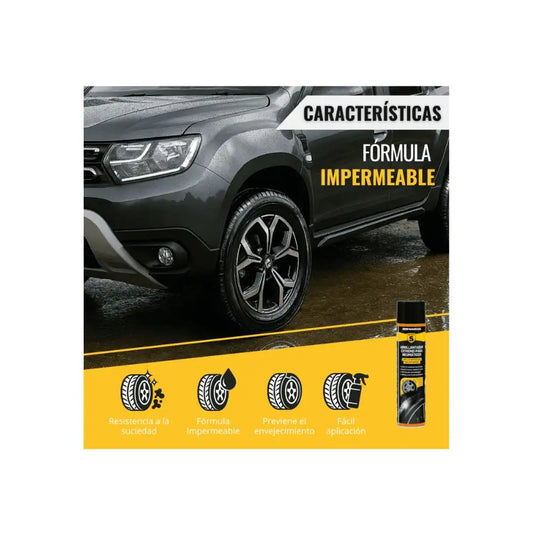 ABRILLANTADOR DE NEUMÁTICOS EXTREMO SPSIL 450ML - EFECTO MOJADO Y PROTECCIÓN UV