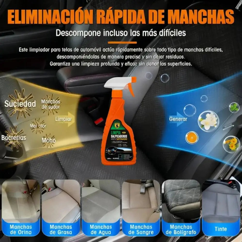 LIMPIA SALPICADEROS ABRILLANTADOR SPSIL 500ML - EFECTO BRILLO PARA CUERO, VINILO Y PLÁSTICO