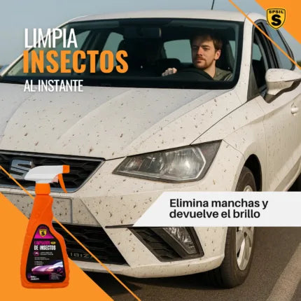LIMPIADOR DE INSECTOS SPSIL  500ML - ELIMINA RESIDUOS EN CARROCERÍA Y CRISTALES CON EFICACIA